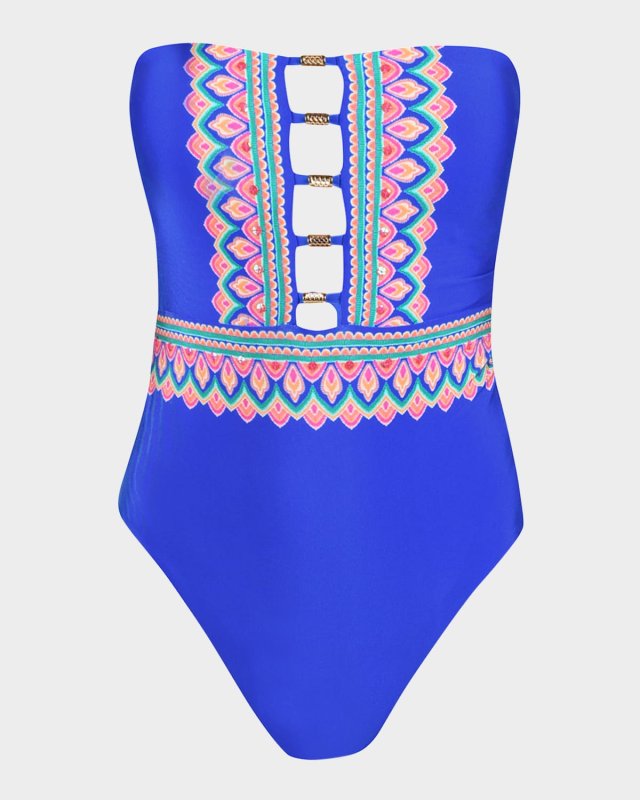 Jewel Bandeau One-Piece Swimsuit